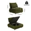 36" Chenille Slipper Accent Chair with Hidden Storage & Removable Backrest – AUD-H2885