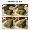 36" Chenille Slipper Accent Chair with Hidden Storage & Removable Backrest – AUD-H2885