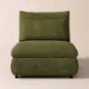 36" Chenille Slipper Accent Chair with Hidden Storage & Removable Backrest – AUD-H2885