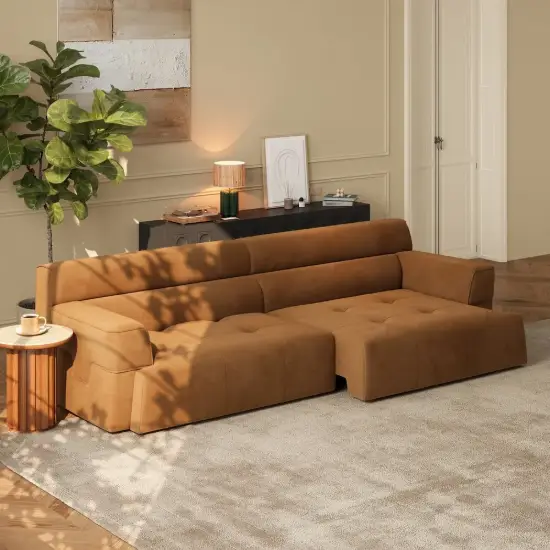 307cm 2-Seater Performance Velvet Power Convertible Sleeper Sofa