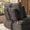 36" Chenille Slipper Accent Chair with Hidden Storage & Removable Backrest – AUD-H2887