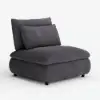 36" Chenille Slipper Accent Chair with Hidden Storage & Removable Backrest – AUD-H2887