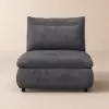 36" Chenille Slipper Accent Chair with Hidden Storage & Removable Backrest – AUD-H2887