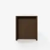 Mid-Century 51" Glossy Sintered Stone Top Kitchen Island with Storage, Smoked Brown