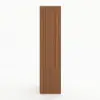 Aura 47” Ash Wood Fluted Walnut Bookcase With Sintered Stone Top