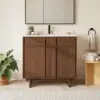 Panvyr 92cm Single Bathroom Vanity with Sink and Sintered Stone Top