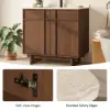 Panvyr 92cm Single Bathroom Vanity with Sink and Sintered Stone Top