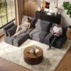108" 4-Piece Chenille Modular Sectional Sofa with Hidden Storage – AUD-H2895