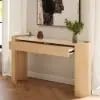 Picture of Japandi 60" Oval Sintered Stone Console Table With 2 Drawers – AUD-H2897