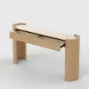 Picture of Japandi 60" Oval Sintered Stone Console Table With 2 Drawers – AUD-H2897