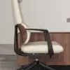 Ergonomic Grey Genuine Leather High Back Reclining Swivel Office Desk Chair