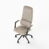 Ergonomic Grey Genuine Leather High Back Reclining Swivel Office Desk Chair