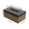 Tevara 100cm Propane Gas Fire Pit Table with Glass Propane Gas Tank Cover Table Set of 2 – AUD-H2904