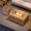 Picture of Tevara 100cm Propane Gas Fire Pit Table with Glass Propane Gas Tank Cover Table Set of 2 – AUD-H2905