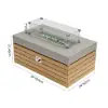 Picture of Tevara 100cm Propane Gas Fire Pit Table with Glass Propane Gas Tank Cover Table Set of 2 – AUD-H2905