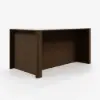 Mid-Century 72" Glossy Sintered Stone Kitchen Island with Storage, Smoky Brown