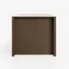 Mid-Century 72" Glossy Sintered Stone Kitchen Island with Storage, Smoky Brown