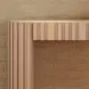 Aura 60" Ash Wood Fluted Whitewash Console Table With Sintered Stone Top