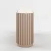Aura 60" Ash Wood Fluted Whitewash Console Table With Sintered Stone Top