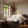 227 cm 2-Seater Chenille Zero Gravity Power Reclining Sofa with Pillows & USB Port