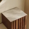Aura 47” Walnut Wooden Shoe Storage Bench with Right-Side Cabinet for Entryway