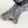 Swan Couple Resin Sculpture in Black & Silver for Home Table Decor