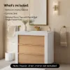 92cm Single Bathroom Vanity with Ceramic Sink, Sintered Stone Top