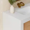 92cm Single Bathroom Vanity with Ceramic Sink, Sintered Stone Top