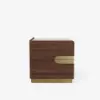 Hovra 2-Drawer Nightstand with Charging Station & Travertine Sintered Stone Top
