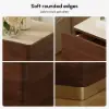 Horva 2-Drawer Nightstand with Charging Station & Travertine Sintered Stone Top
