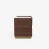 Horva 2-Drawer Nightstand with Charging Station & Travertine Sintered Stone Top