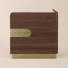 Horva 2-Drawer Nightstand with Charging Station & Travertine Sintered Stone Top