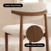 Modern Walnut Boucle Counter Stool with Wooden Legs, 1 Piece
