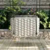 Cocaro Outdoor Rope Weave Aluminium Swing Chair with Cushion for 1 in Grey