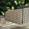 Cocaro Outdoor Rope Weave Aluminium Swing Chair with Cushion for 1 in Grey
