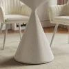 Modern 39" Round Matte Travertine Sintered Stone Dining Table, Seats 2