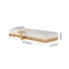 Flutera Outdoor Aluminium Adjustable Fluted Lounge Chaise in Warm White