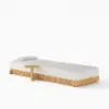 Flutera Outdoor Aluminium Adjustable Fluted Lounge Chaise in Warm White