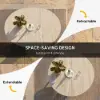 Outdoor Aluminium & Sintered Stone Extendable Dining Table in Sand