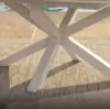 Outdoor Aluminium & Sintered Stone Extendable Dining Table in Sand