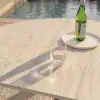 Outdoor Aluminium & Sintered Stone Extendable Dining Table in Sand