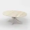 Outdoor Aluminium & Sintered Stone Extendable Dining Table in Sand