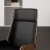 Picture of Ultic Matte Black L-Shaped Home Office Desk & Faux Leather Office Chair Set with Wheels