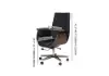 Walnut Double Desk with Drawers & 2 Black PU Leather Modern Home Office Chairs