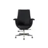 Walnut Double Desk with Drawers & 2 Black PU Leather Modern Home Office Chairs
