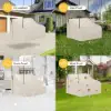 Tevara 600D Tough Canvas Waterproof Outdoor Chair Covers in Ivory