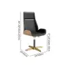 Matte Black Curved Wooden Office Desk & Adjustable Swivel Executive Chair in Black