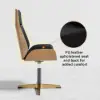 Matte Black Curved Wooden Office Desk & Adjustable Swivel Executive Chair in Black