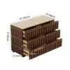 Picture of Florva Modern 47” Ash Wood 6 Drawer Dresser with Faux Travertine Sintered Stone Top