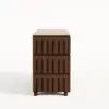 Picture of Florva Modern 47” Ash Wood 6 Drawer Dresser with Faux Travertine Sintered Stone Top